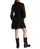 Lucky Brand Women's Pleated Chiffon Shirtdress