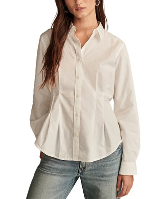 Lucky Brand Women's Cotton Peplum Shirt