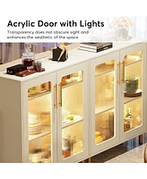 Tribesigns Shoe Cabinet with Acrylic Doors and Led Light