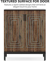 Tribesigns Shoe Cabinet with Doors, 20 Pairs Entryway Shoe Storage Cabinet with Shelves, 5-Tier Modern Free Standing Shoe Racks Storage Organizer for