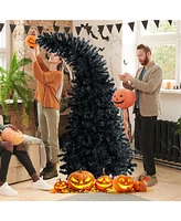 Skonyon 7 Feet Pre-Lit Halloween Tree 8 Flash Modes with 400 Lights