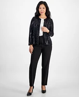 Ak Anne Klein Petite Shine Dot Jacket