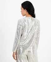 Ak Anne Klein Petite Shine Dot Jacket
