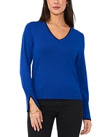 Sam & Jess Women's V-Neck Split-Cuff Long-Sleeve Sweater