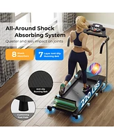 Skonyon Folding Treadmill with 12 Preset Programs and Lcd Display-Black