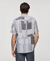 Mango Men's Flowy Printed Shirt