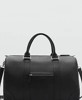 Mango Men's Patent Leather-Effect Bowling Bag