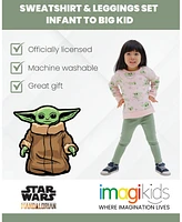 Starwars Girls Star Wars The Mandalorian Fleece Sweatshirt and Leggings Outfit Set to