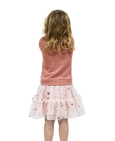 Pink & Violet Toddler and Little Girls Good Vibes Tutu Dress