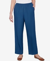 Alfred Dunner Petite Classic Full Elastic Short Mid Rise Pant