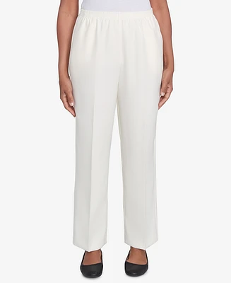 Alfred Dunner Petite Classic Full Elastic Medium Mid Rise Pant