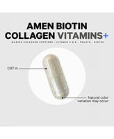 Amen Biotin Collagen Vitamins+ Advanced Hair, Skin, Nail & Immunity Support