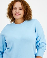 On 34th Plus Crewneck Sweater, Created for Macy's