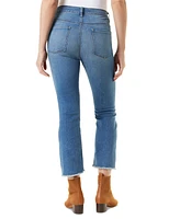 Gloria Vanderbilt Women's Shilo Frayed-Hem Crop Boot-Cut Jeans