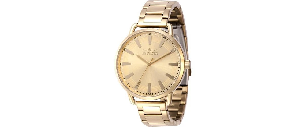 Invicta Women's Wildflower Quartz 3 Hand Gold Dial Watch