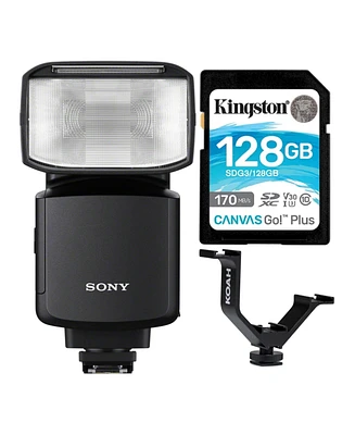 Sony Hvl-F60RM2 Wireless Radio Flash with 128 Sd Card & Triple Shoe Bracket