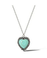 Jessica Simpson Blue Heart Necklace