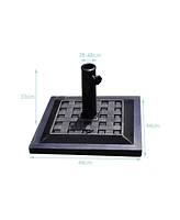 Skonyon 17.5 Inch Heavy Duty Square Umbrella Base Stand of 30 lbs for Outdoor