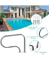 Skonyon Stainless Steel Swimming Pool Hand Rail with Base Plate
