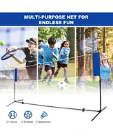 Sugift 14 x 5 Feet Portable Beach Training Badminton Net with Carrying Bag