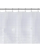 Liba 72" W x H 3D Clear Pebble 8G Heavy Duty Peva Shower Curtain - Pattern