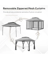 11' x 11' Pop-Up Canopy with Netting for Shade and Protection
