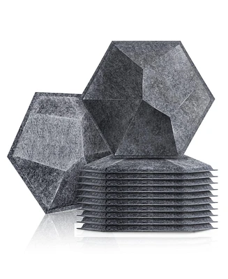 Sonic Acoustics Hexagon Soundproof Panels 14"x12"x0.4" - 12 Pack