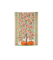 Evergreen Garden Flag 4 Season Trees Suede, Set of 4 Double Sided Indoor Outdoor Decor 18" x 12.5"