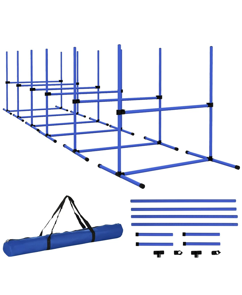 PawHut 6 Piece Dog Agility Set with Adjustable Height Jump Bars,