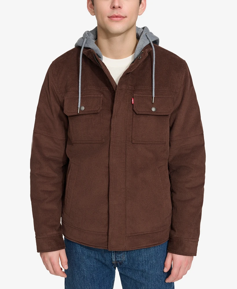 Levi's Men's Hooded Corduroy Zip Jacket