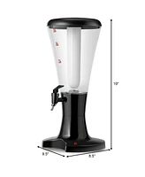 Givimo Set of 2 3L Draft Beer Tower Dispenser with Led Lights