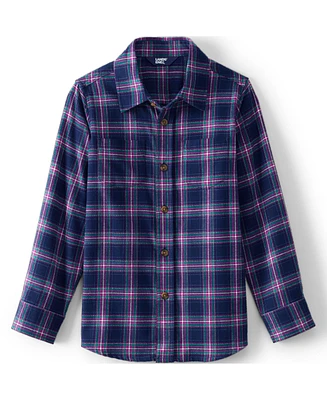 Lands' End Girls Long Sleeve Flannel Shirt