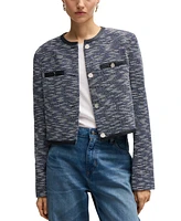 Boss by Hugo Women's Cropped Tweed Jacket