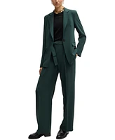 Boss by Hugo Women's Crease-Resistant Relaxed-Fit Trousers