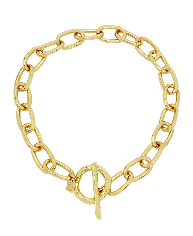 Robert Lee Morris Soho Gold Textured Chain Collar Necklace