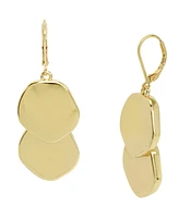 Robert Lee Morris Soho Gold Sculpted Disc Drop Earrings