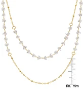 Macy's Clear Crystal Layered Necklace