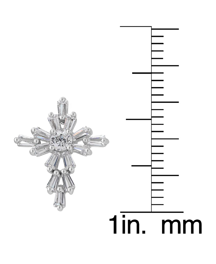 Macy's Cubic Zirconia Cross Stud Earrings