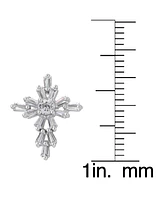 Macy's Cubic Zirconia Cross Stud Earrings