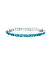 Macy's Simulated Blue Topaz December Birthstone Tennis Stretch Bracelet