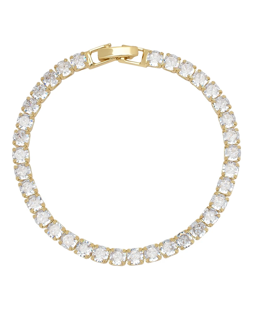 Macy's Cubic Zirconia Round Tennis Laydown Bracelet