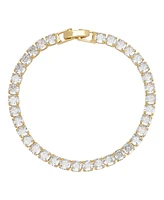 Macy's Cubic Zirconia Round Tennis Laydown Bracelet