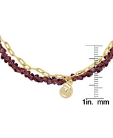 Macy's Simulated Dark Amethyst 2 Layer Bracelet