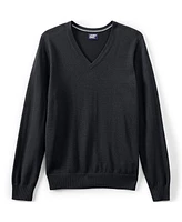 Lands' End Men's Unisex Cotton Modal Vneck Pullover Sweater