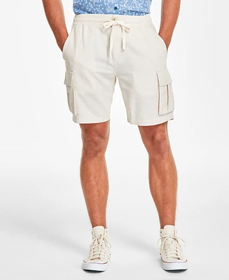 Sun + Stone Men's Drawstring 8" Linen Blend Cargo Shorts, Exclusively at Macy's