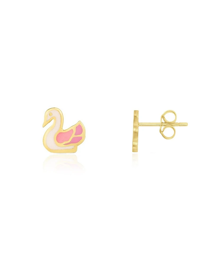 The Lovery Swan Stud Earrings 14K Gold