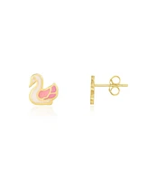 The Lovery Swan Stud Earrings 14K Gold