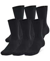 Under Armour Men's Training Cotton -Pk. Moisture-Wicking Crew Socks