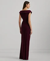 Lauren Ralph Women's Off-The-Shoulder Jersey Gown