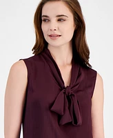 Anne Klein Women's Tie-Neck Sleeveless Blouse